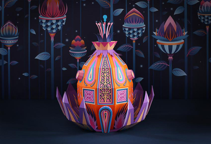 French duo Zim & Zou for Hermès: an amazing paper installation in Dubai