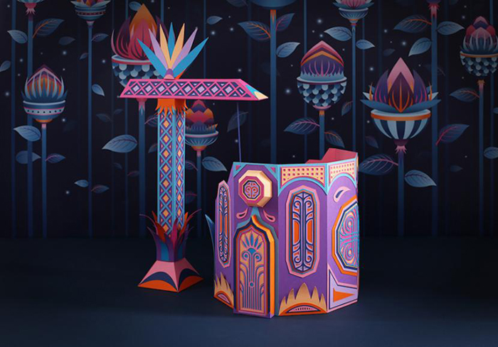 French duo Zim & Zou for Hermès: an amazing paper installation in Dubai