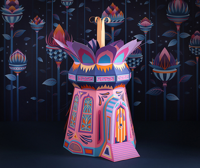 French duo Zim & Zou for Hermès: an amazing paper installation in Dubai