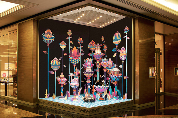 French duo Zim & Zou for Hermès: an amazing paper installation in Dubai