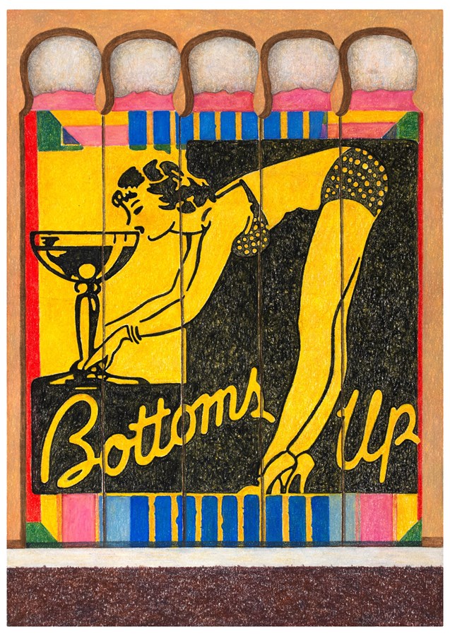 Bottoms Up Matchbook, 2016© Aaron Kasmin, Courtesy of Sims Reed Gallery