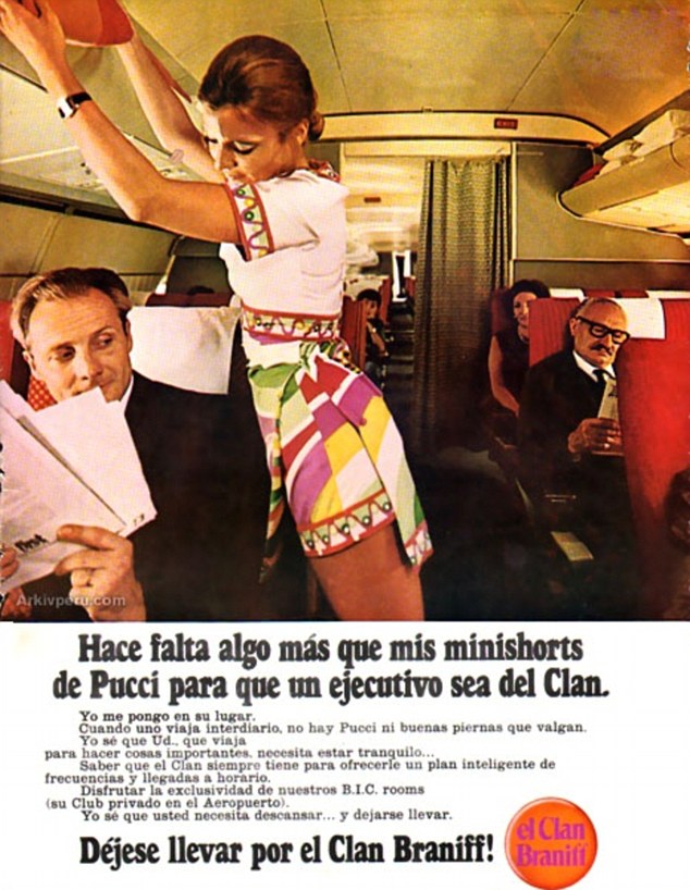 Braniff Airlines Pucci vintage ad stewardess thechicflaneuse