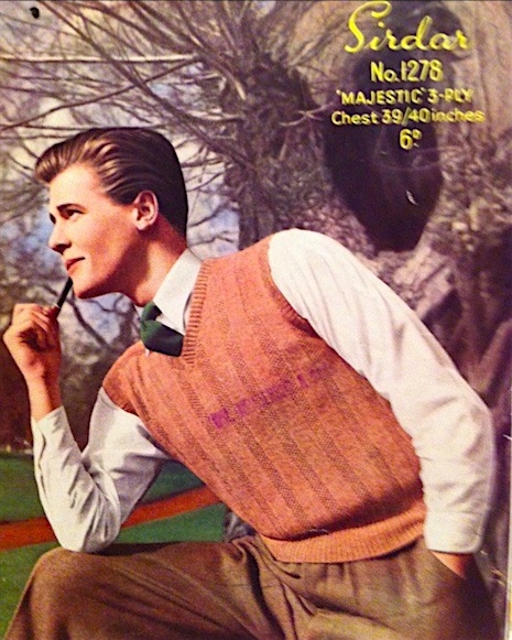 Roger Moore as knitwear model in the 50s - the chicflaneuse