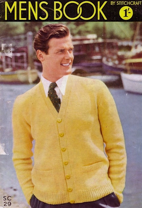 Roger Moore as knitwear model in the 50s - the chicflaneuse