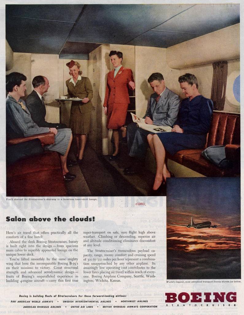 Salon-above-the-clouds-Boeing-1950-for-major-airlines-stewardess-thechicflaneuse