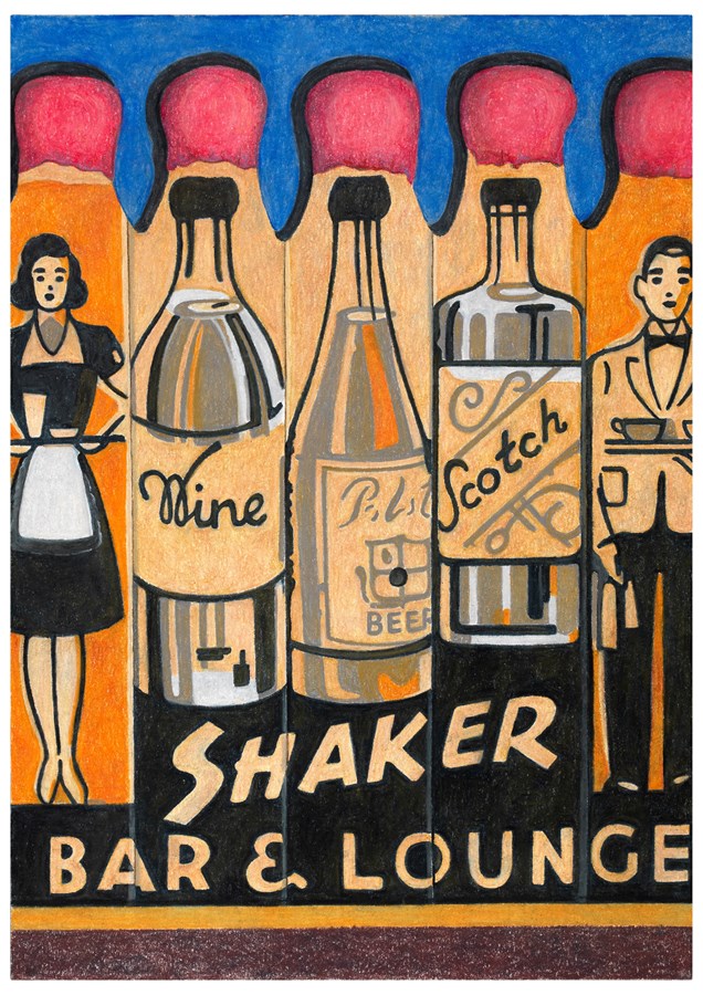The Shaker Bar Matchbooks, 2016© Aaron Kasmin, Courtesy of Sims Reed Gallery