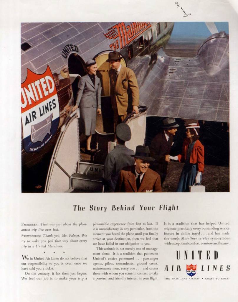 The-Story-behind-your-flight-United-Air-Lines-June-1940-vintage ad -thechicflaneuse