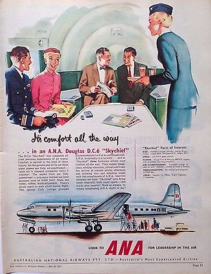 comfort all the way ANA stewardess vintage ad the chicflaneuse