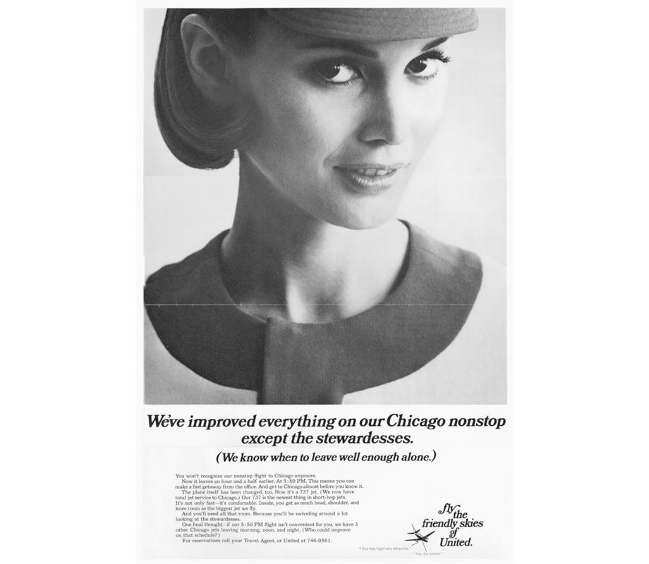 united airlines 1968 vintage ad stewardess-thechicflaneuse