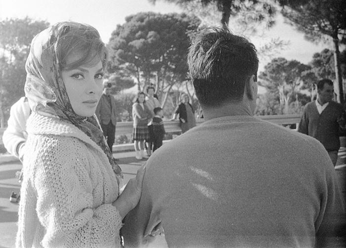 Gina Lollobrigida e Rock Hudson durante le riprese del film Torna a Settembre, 1961. ANSA