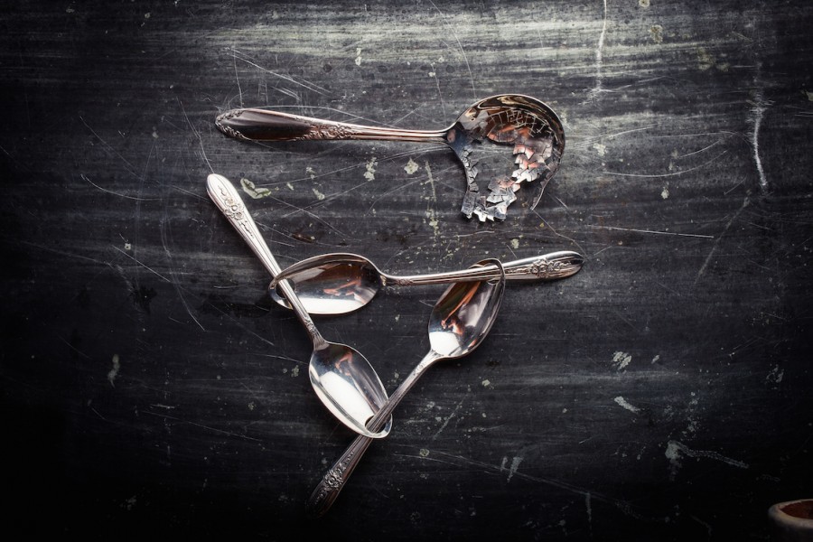 Transformed antique sterling silver cutlery by Brian Weissman.