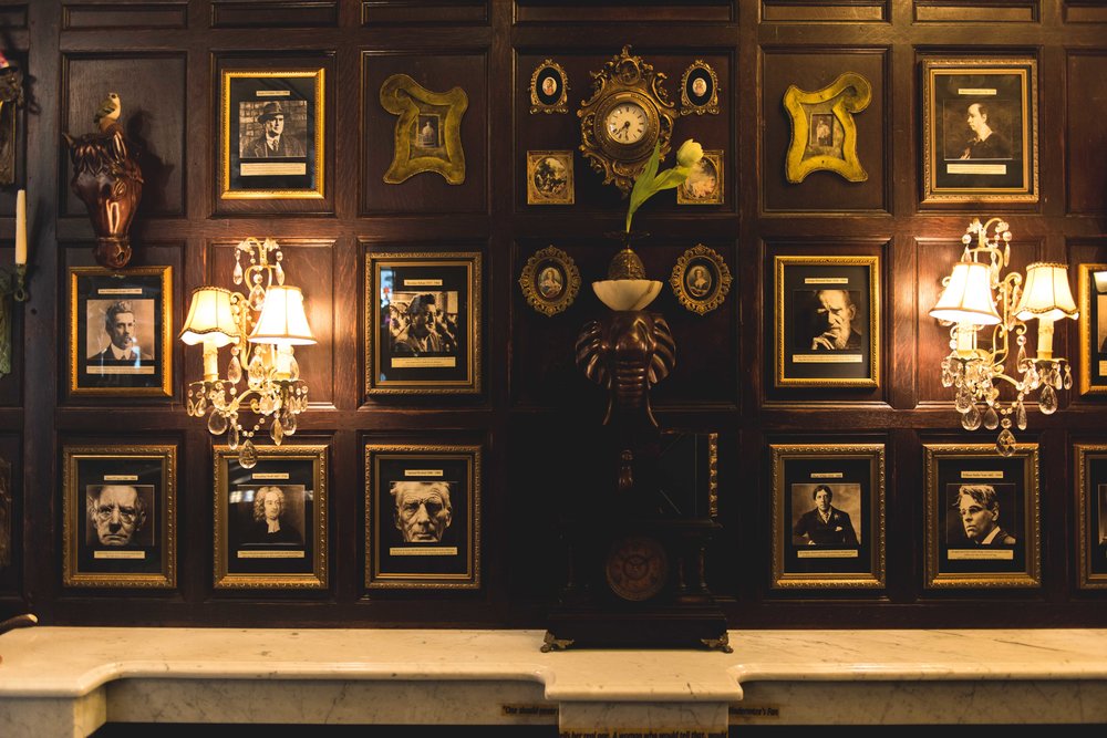 oscar wilde bar in new york city irish writers wall