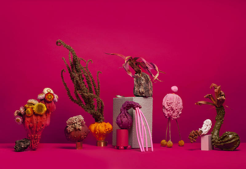 Sara Ricciardi - funeral parade - ornamental pumpkins composition